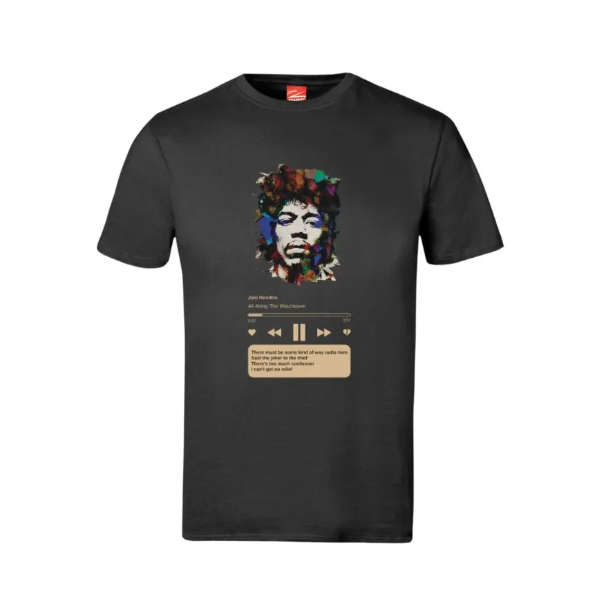 Jimi Hendrix All Along The Watchtower Track Cotton T-Shirt