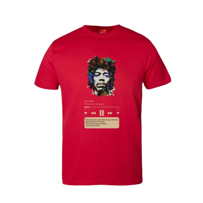 Jimi Hendrix All Along The Watchtower Track Cotton T-Shirt