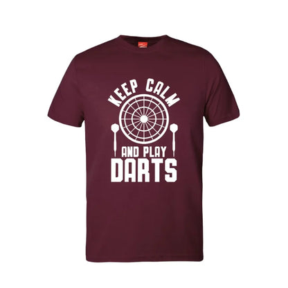 Keep Calm And Play Darts Cotton T-Shirt