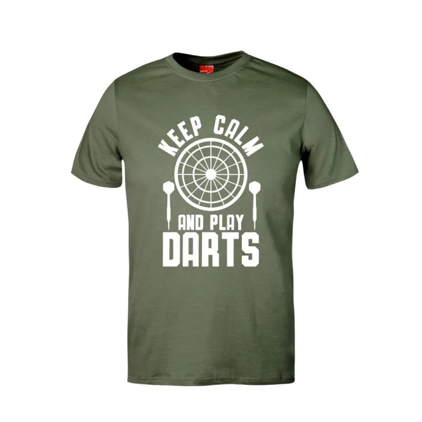 Keep Calm And Play Darts Cotton T-Shirt