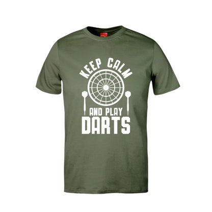 Keep Calm And Play Darts Cotton T-Shirt