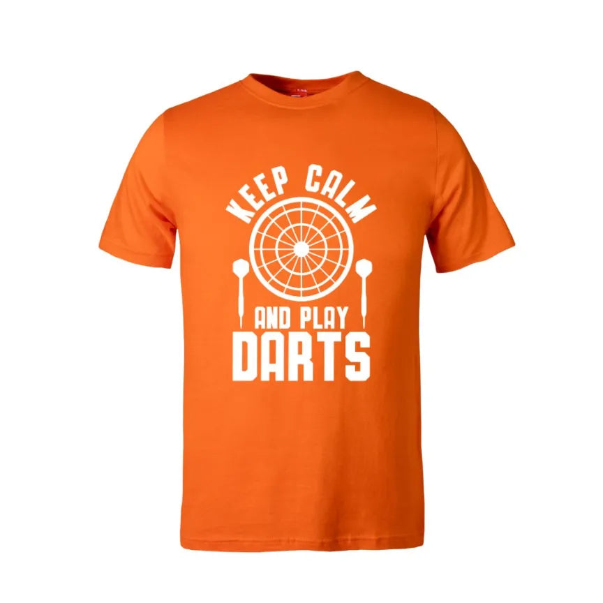 Keep Calm And Play Darts Cotton T-Shirt