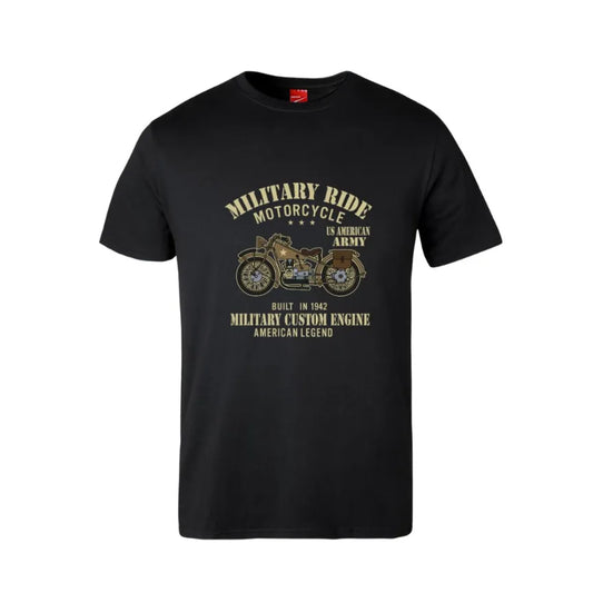 Military Ride Motorcycle Cotton T-Shirt