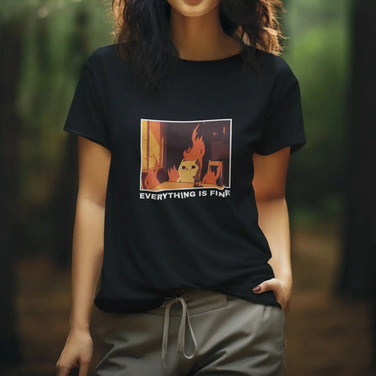 Everything Is Fine Cotton T-Shirt