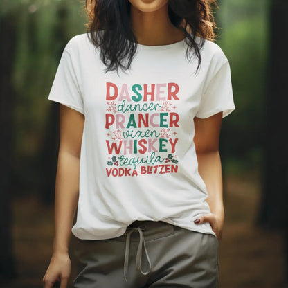 Dasher Dancer Prancer Vixen Cotton T-Shirt