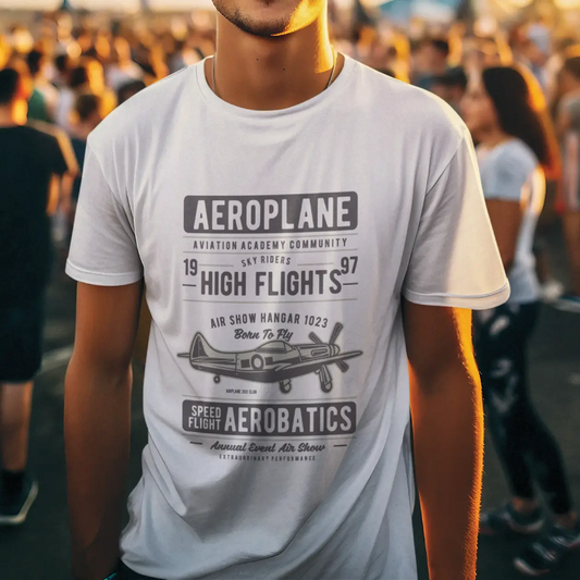 Aeroplane Aviation Academy Aerobatics Cotton T-Shirt