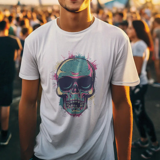 Colour Skull Cotton T-Shirt