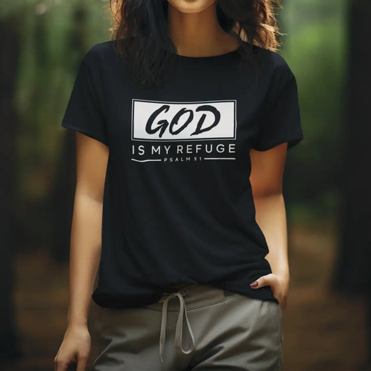 God Is My Refuge Cotton T-Shirt