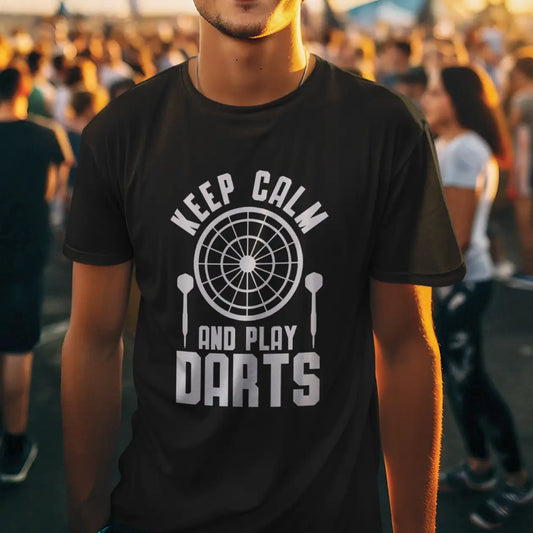 Keep Calm And Play Darts Cotton T-Shirt