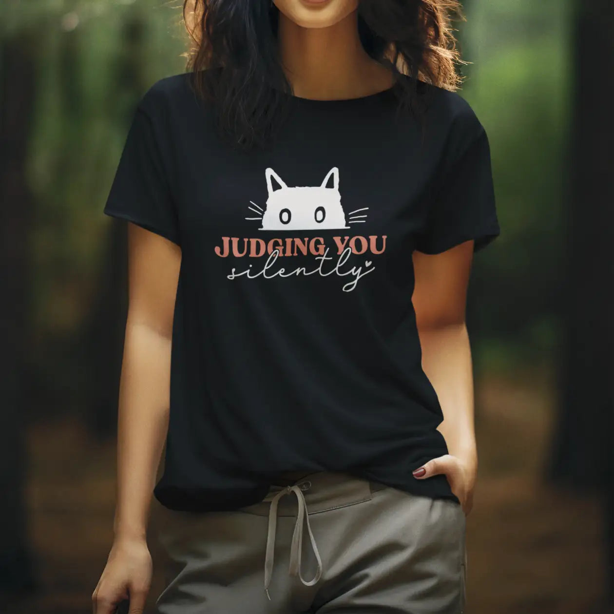 Judging You Silently Cotton T-Shirt