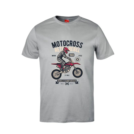 Motocross Retro Rebel Cotton T-Shirt