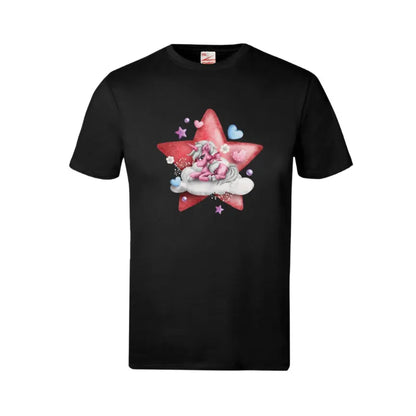 Pink Star Unicorn Kids T-Shirt