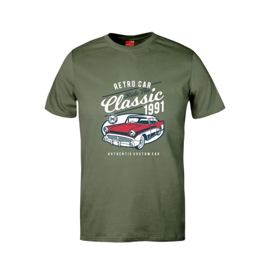 Retro Classic Car Cotton T-Shirt