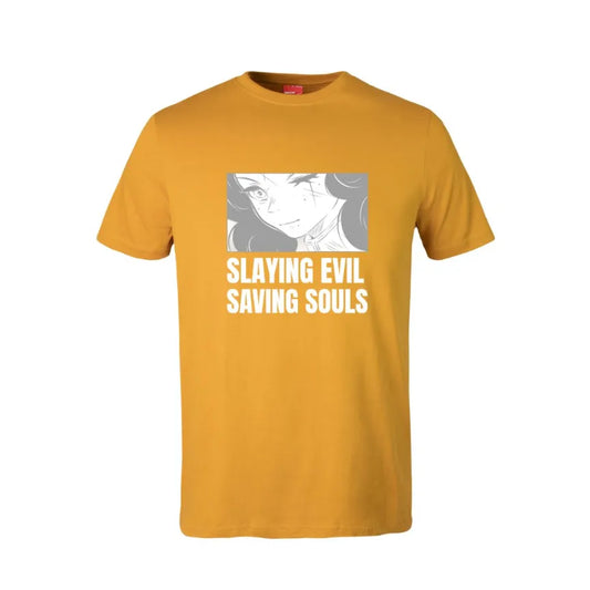 Slaying Evil Saving Souls Cotton T-Shirt