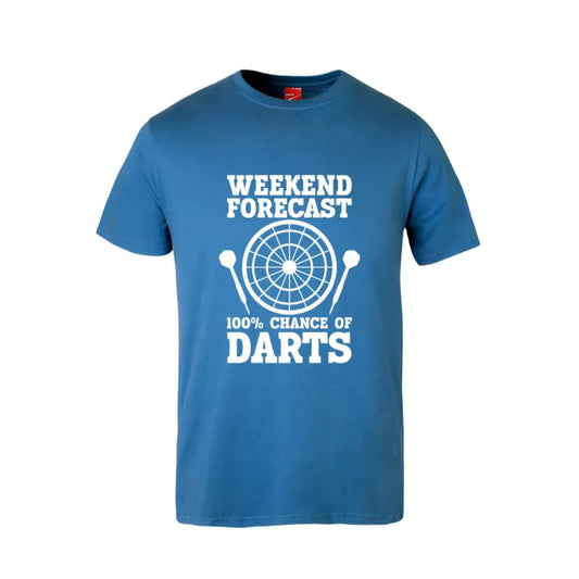 Weekend Forecast 100% Chance Of Darts Cotton T-Shirt