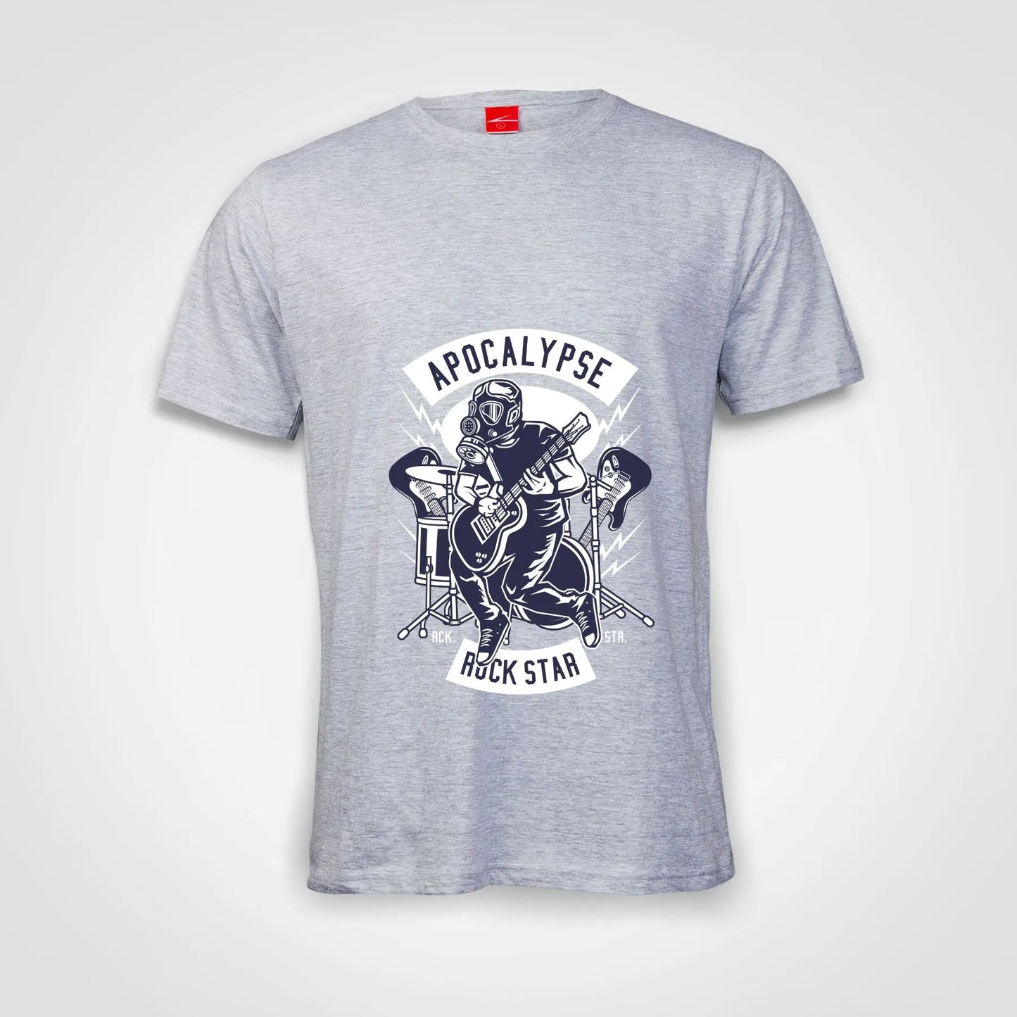 Apocalypse Rock Star Cotton T-Shirt Grey-Melange IZZIT APPAREL
