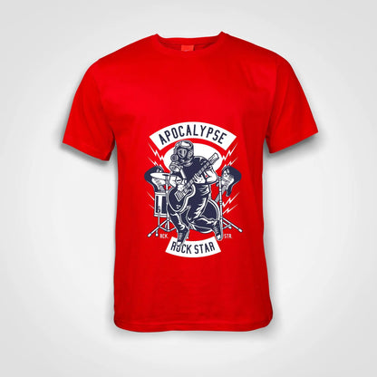 Apocalypse Rock Star Cotton T-Shirt Red IZZIT APPAREL