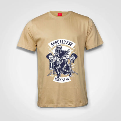 Apocalypse Rock Star Cotton T-Shirt Natural IZZIT APPAREL