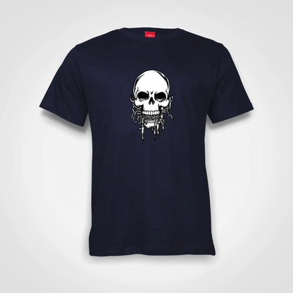 Born a Muso Die a Muso Cotton T-Shirt Navy IZZIT APPAREL