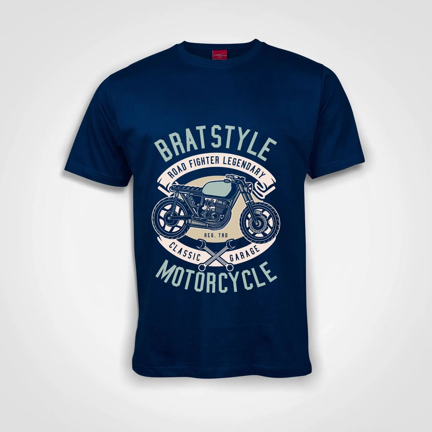 Bratstyle Motorcycle Cotton T-Shirt Royal Blue IZZIT APPAREL