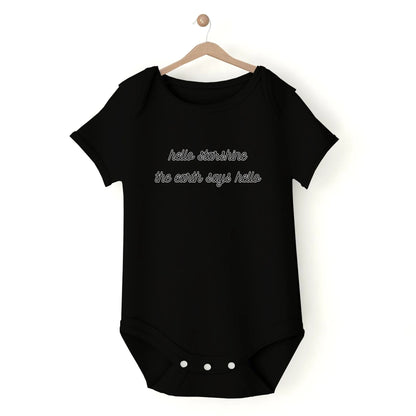 Hello Starshine Babygrow Black IZZIT APPAREL