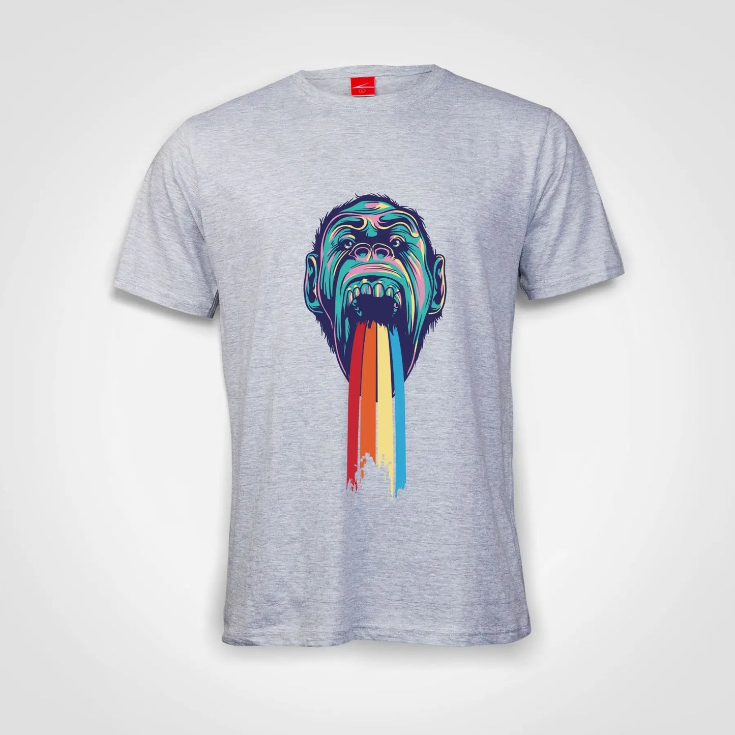 Monkey Puke Cotton T-Shirt Grey-Melange IZZIT APPAREL