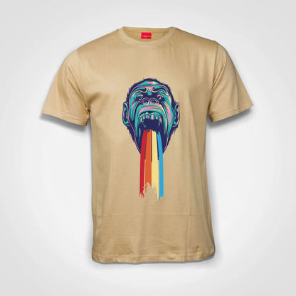 Monkey Puke Cotton T-Shirt Natural IZZIT APPAREL